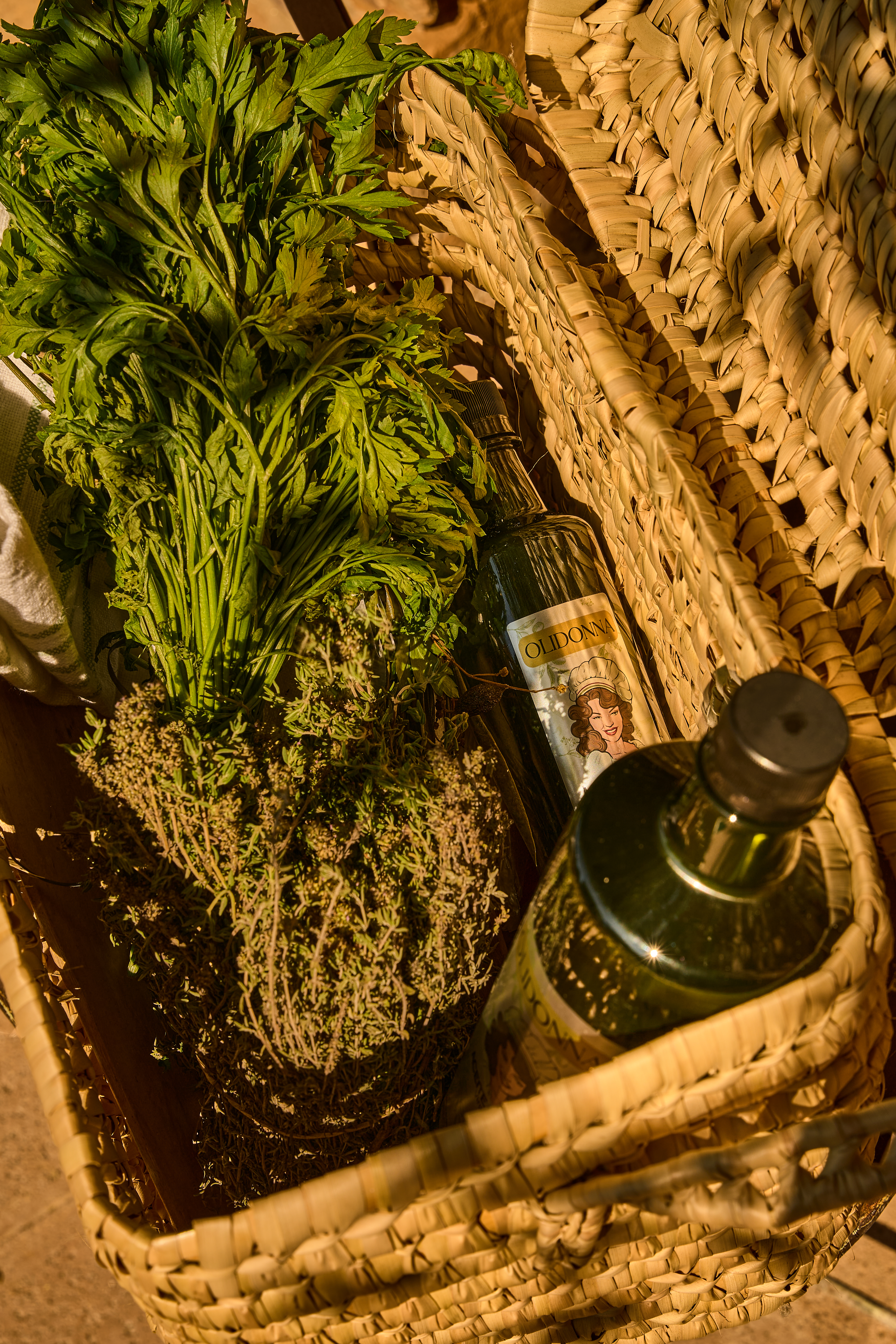 Detalle de la cocina con aceite Olidonna